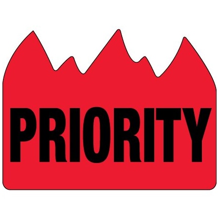 Bsc Preferred 2'' Circle - ''Rush'' Fluorescent Red Labels BUY00016339